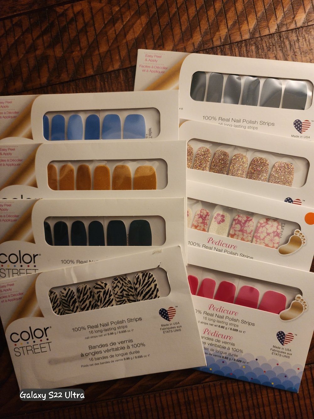 Color Street Nail Strips - Blue, Gold, Pink, Gray, Glitter & Zebra Prints